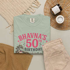 Bhavna Personalized 50th Birthday Girls Trip Savannah, Georgia T-Shirt