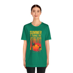 Summer Vibes Unisex Tee - "Summer, It Turns Me Upside Down" Graphic Shirt