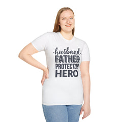 Husband Father Protector Hero Unisex Softstyle T-Shirt