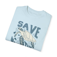 Sea Turtles, Save The Turtles -  Graphic Unisex Garment-Dyed T-shirt