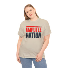 Amputee Nation Unisex Heavy Cotton Tee, Support Shirt, Gift for Amputees, Awareness Apparel, Casual Comfort Wear
