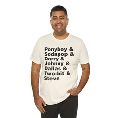 The Outsiders Shirt, Greasers Characters Shirt, Unisex Jersey Short Sleeve Tee