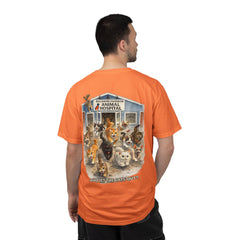 Back Graphic "Who Let the Cats Out?" Baldwin Harbor Animal Hospital Cute Vet Clinic T Shirt