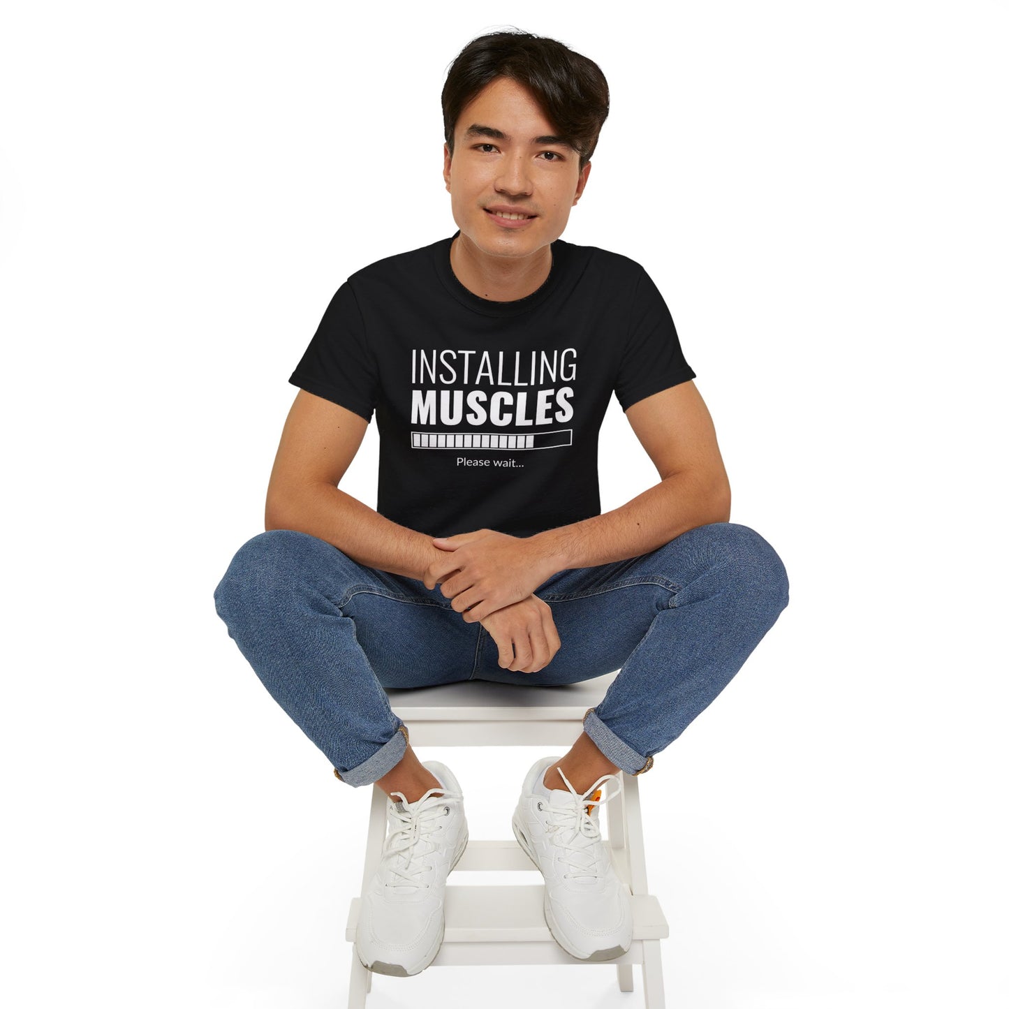 Installing Muscles Please wait, Graphic Unisex Ultra Cotton Tee