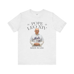 Pope Leo XIV New York Mets Fan Short Sleeve Tee - Made in USA