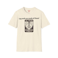 Leg Amputee Humor - Unisex Softstyle T-Shirt / Running a Marathon / One Leg Humor / Awards Medal / Funny Story / One Leg Warrior