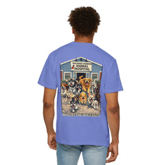Lauren McGowan Front Logo Back Graphic Baldwin Harbor Animal Hospital "Who Let the Dogs Out?" Tee