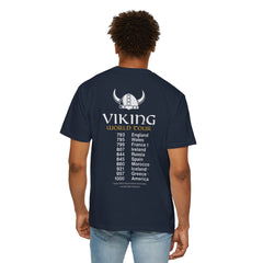 Viking World Tour T-Shirt, Garment-Dyed Apparel, Unisex Graphic Tee, Norse Mythology Gift, Festival Attire, Casual Wear