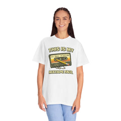 Mixtape Face T-Shirt — Retro Cassette Music Graphic Tee