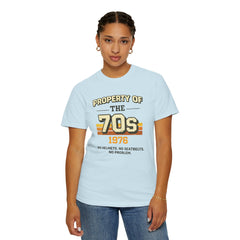 70s Retro Tee – "Property of the 70s 1976" Vintage Graphic T-Shirt