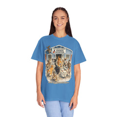 Front Graphic "Who Let the Cats Out?" Baldwin Harbor Animal Hospital Cute Vet Clinic T Shirt