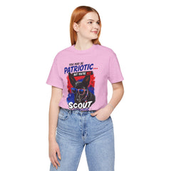 Personalized With Your Dogs Image and Name Patriotic Unisex Jersey Short Sleeve Tee