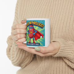 Super Nephrologist Saving Kidneys Daily, Graphic Ceramic Mug, (11oz, 15oz)