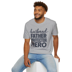 Husband Father Protector Hero Unisex Softstyle T-Shirt