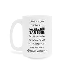 Dionne Warwick mug, San Jose mug, retro music gift, vintage song mug, pop culture mug, singer fan gift, Dionne Warwick fan, classic song