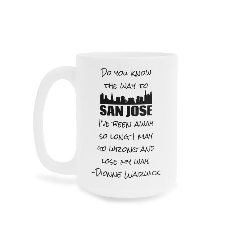 Dionne Warwick mug, San Jose mug, retro music gift, vintage song mug, pop culture mug, singer fan gift, Dionne Warwick fan, classic song