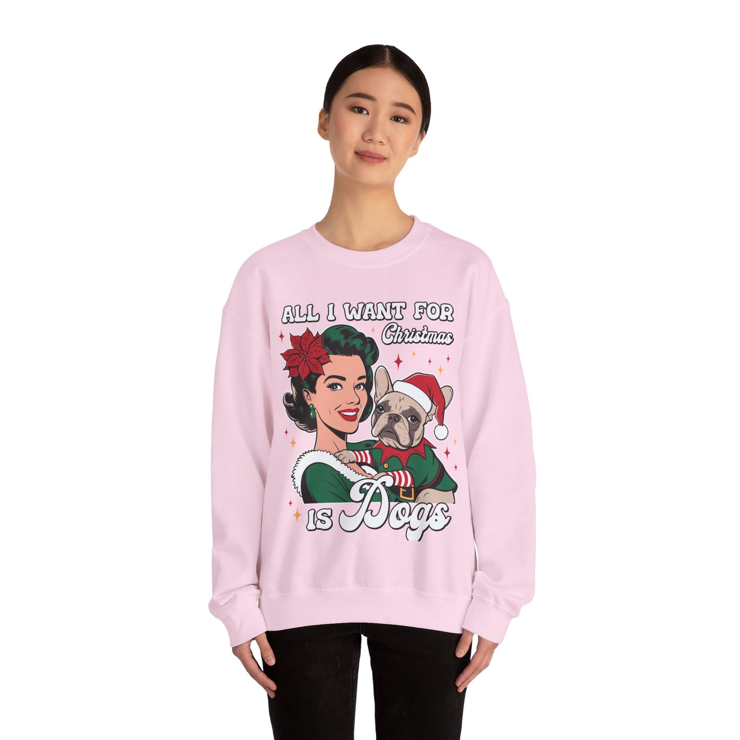 All I Want For Christmas Is Dogs - Unisex Heavy Blend™ Crewneck Sweatshirt