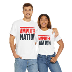 Amputee Nation Unisex Heavy Cotton Tee, Support Shirt, Gift for Amputees, Awareness Apparel, Casual Comfort Wear