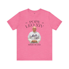 Pope Leo XIV New York Mets Fan Short Sleeve Tee - Made in USA