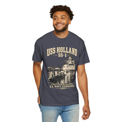 USS Holland SS-1 Submarine Vintage Graphic T-Shirt — Navy History Tee