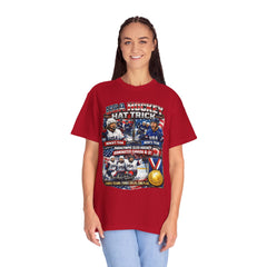 Hockey Hat Trick T-Shirt — USA Men's, Women's & Paralympic Gold Tribute 2026