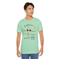 Summer Is — Graphic Tee (Sunglasses, Ice Cream & Sandals)