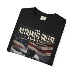 USS Nathanael Greene SSBN 636 Submarine T-Shirt — Forty One for Freedom Patriotic Crew Tee