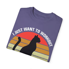 Workout & Cat Lover Unisex T-Shirt - I Just Want to Workout and Hang with My Cat