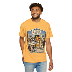 Pitbull Added "Who Let the Dogs Out?" Baldwin Harbor Animal Hospital Cute Vet Clinic T Shirt