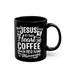 Jesus coffee mug, religious mug, gift for her, Christian gift, inspirational, faith mug, bible verse, spiritual gift, empowering women gift