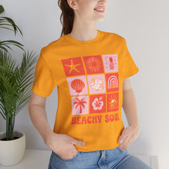 Beachy Soul Unisex Jersey Tee - Perfect Summer Vibes, Casual Wear, Gift for Beach Lovers, Vacation Outfit, Relaxed Style