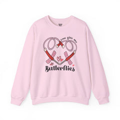You Give Me Butterflies - Unisex Heavy Blend™ Crewneck Sweatshirt