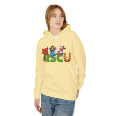 Russell Sage College Mascot Unisex Hoodie - Russell Sage Purple Cow, Red Devil, Golden Horseshoe, Blue Angel Design