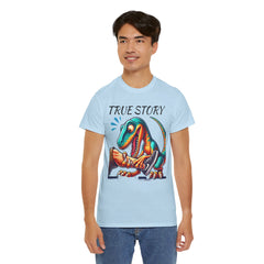 True Story Amputee Dinosaur Humor - Unisex Garment-Dyed T-shirt