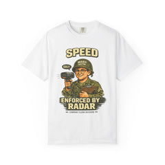 Speed Enforced By Radar T-Shirt — MASH 4077 Retro Traffic Cop Graphic Tee