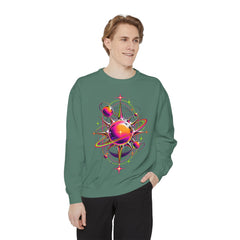 Cosmic Orbit Sweatshirt — Neon Planet Graphic Pullover
