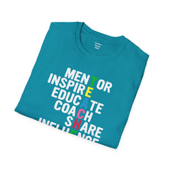 How Do You Spell TEACHER,Unisex T Shirt,Mentor,Inspire,Educate,Coach.Share,Influence,Encourage,Educator apparel,School wear,Teacher apparel