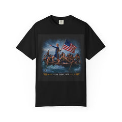 T‑Shirt — 'Lead, Fight, Win' Patriot Rowers American Flag Tee
