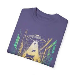 Raccoon UFO Funny Comfort Colors Graphic T-Shirt