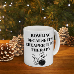 Bowling Therapy Ceramic Mug