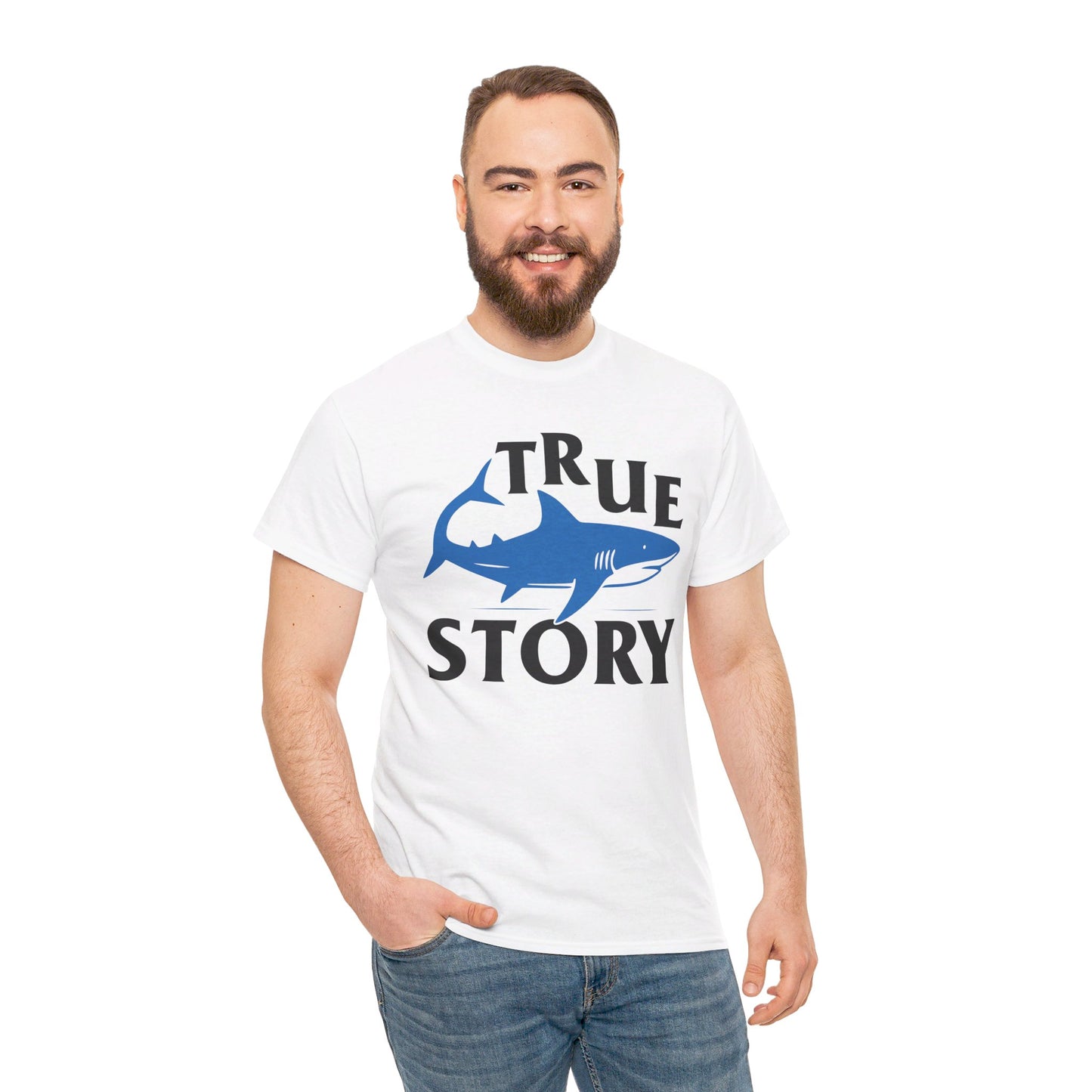 Amputee Humor Shark Attack  - Unisex Heavy Cotton Tee