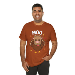 Funny Thanksgiving Turkey Moo T‑Shirt - Unisex Tee