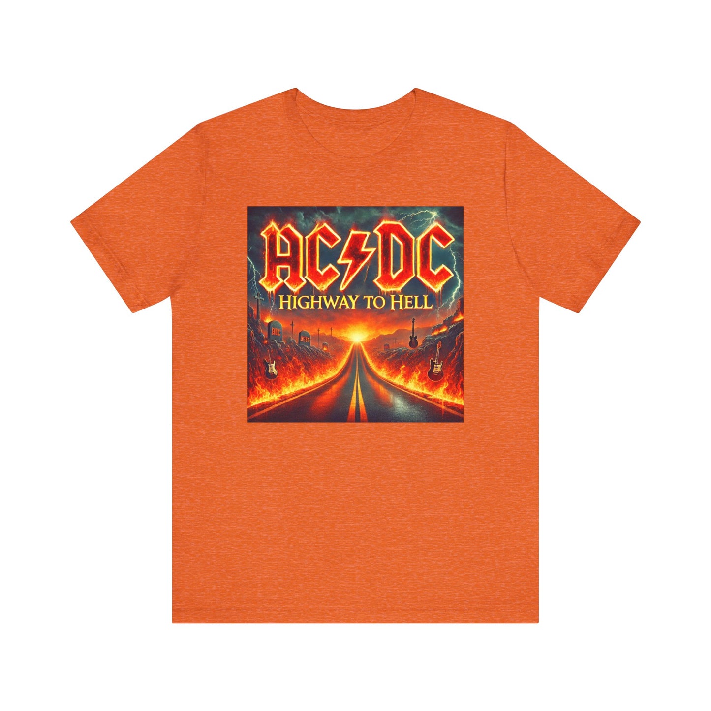 Inspired By AC DCs Highway To Hell - Graphic Unisex Jersey Short Sleeve Tee