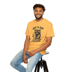Just a Dad Raccoon T-Shirt | Garment-Dyed Tee for Father’s Day, Dad Gift, Animal Lover Shirt, Funny Dad Apparel, Gift for New Dads