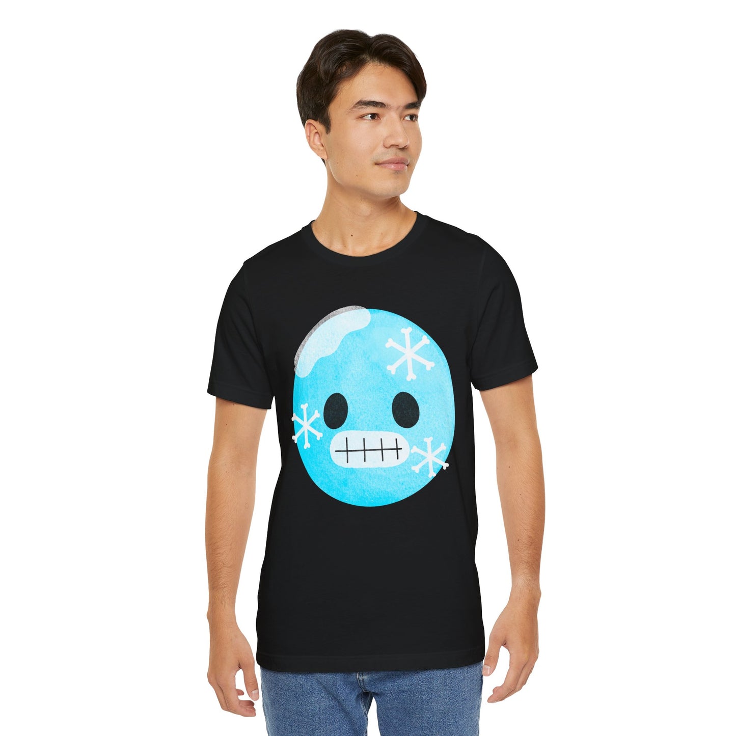 Emoji Whos Cold - Graphic Unisex Jersey Short Sleeve Tee