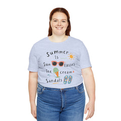 Summer Is — Graphic Tee (Sunglasses, Ice Cream & Sandals)