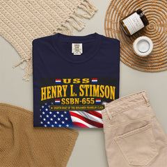 USS Henry L. Stimson SSBN-655 Submarine T-Shirt – 'The Price of Freedom Is Eternal Vigilance' Navy Tribute