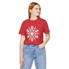 Let It Snow Galaxy Snowflake T-Shirt — Christmas Winter Starburst Tee