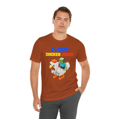Video Game Movie I Love Chicken Jockey Tee - Unisex Short Sleeve T-Shirt