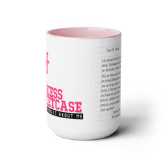 Rebel Nerd Jock Princess Basketcase Don't You Forget About Me & The Letter - Two-Tone Mugs, 15oz / The Breakfast Club / 80s Movies /